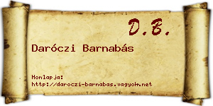Daróczi Barnabás névjegykártya
